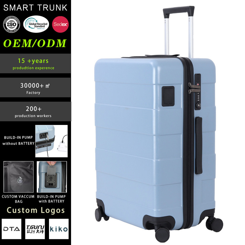 Vacuum Compression Suitcase with Built-In Air Pump 20inch Large-Capacity Integrated Airtight Bags Travel Suitcase Trolley Case