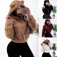 Q 40884 Fleece Rabbit Ears Hooded Sweatshirt ��ë��ñ����
