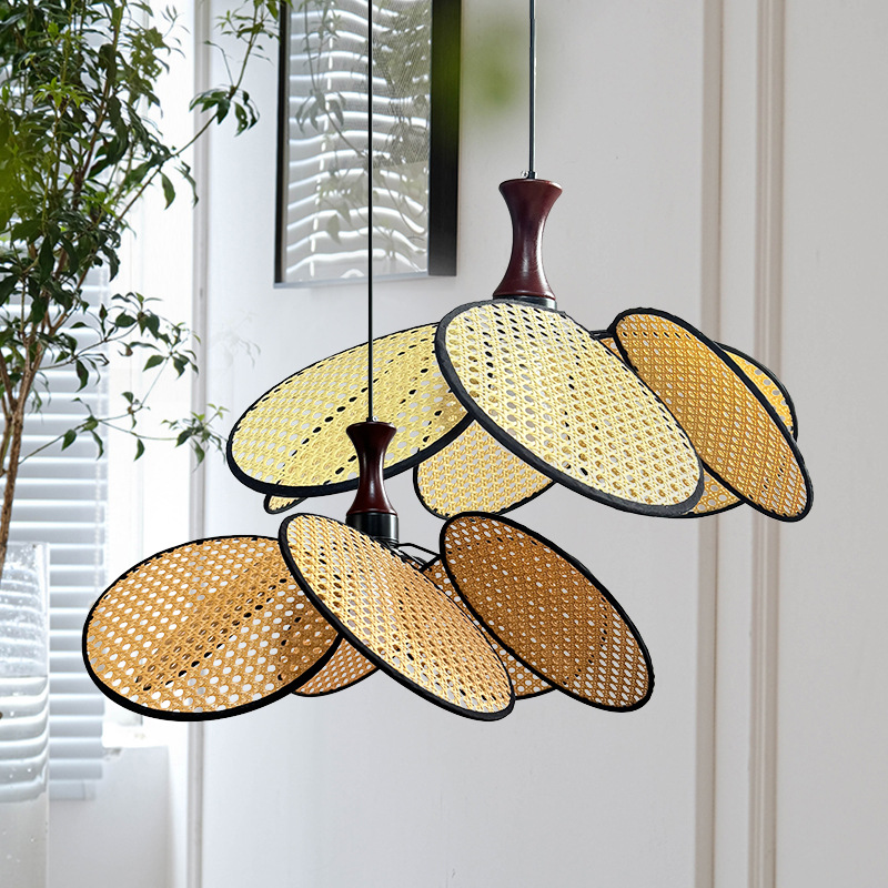 Lámparas japonesas retro de vidano tejido restaurante bar sala de té hotel tienda de hot pot vidano dormitorio Lámparas de viento silencioso