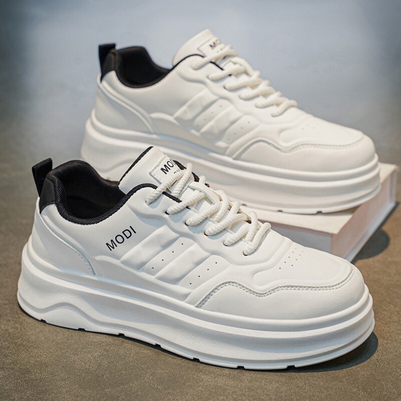 Men's Shoes New Autumn and Winter High-End Versatile White Casual Sneakers Leather Sports Height-Increasing White Shoes Trendy Shoes Men's Shoes New Autumn and Winter High-End Versatile White Casual Sneakers Leather Sports Height-Increasing White Shoes Trendy Shoes