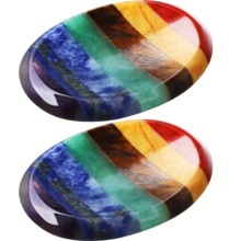 Thumb Worry Stone 七彩拇指按压石忘忧石解压石跨境饰品专供