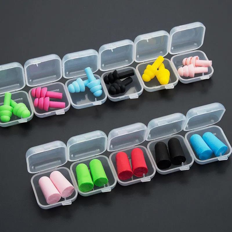Sponge Sound-proof Earplugs Boxed Student Sleep Industrial Noise-proof Earplugs Hearing Protection Slow Rebound Noise Reduction Bullet