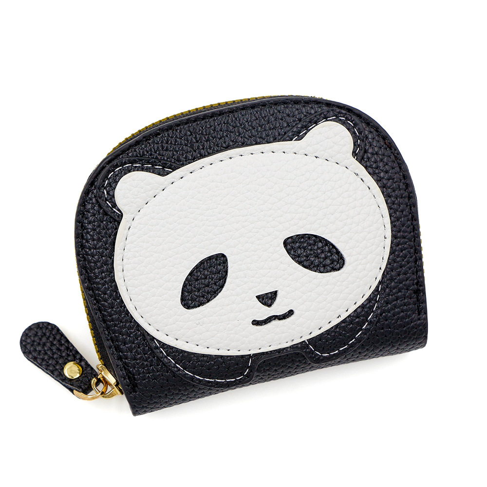 Nuevo monedero lindo panda para señoras, monedero, bolso pequeño, bolso de almacenamiento con llave creativa, bolso de moneda