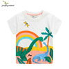 Summer short sleeve T-shirt suitable for men and women, children's jacket for leisure, dinosaur, wholesale, oversize