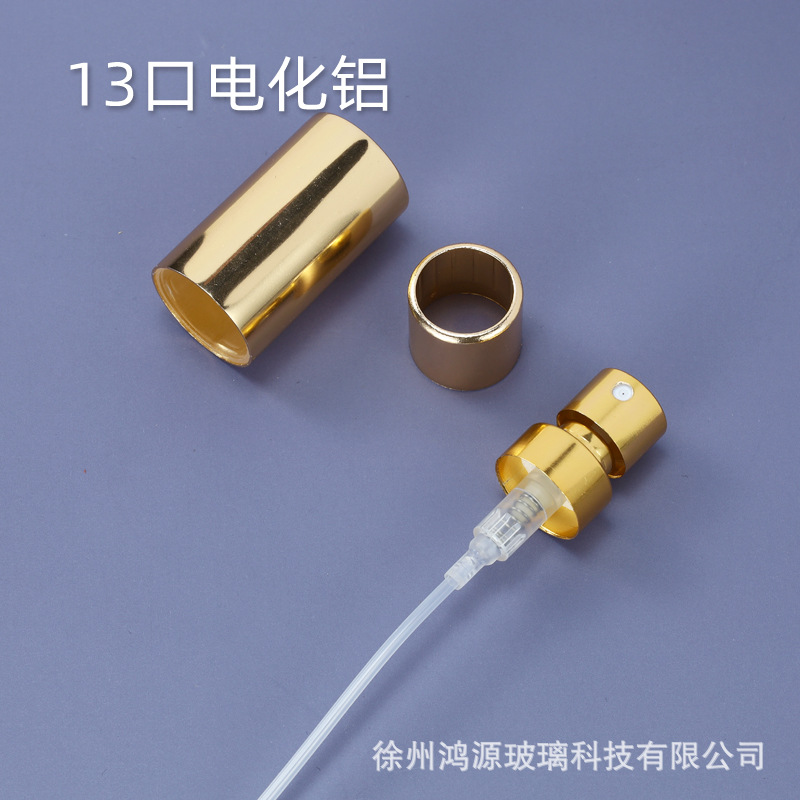 En stock 15-boca boquilla cosmética perfume pulverización fina oro plata negro 13-boca máquina de sellado de la boquilla de bayoneta