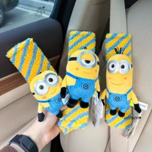 Authentic Minions Car Seatbelt Shoulder Pads Car Accessories Interior Decorations Gift for Female Friends New Car Gift