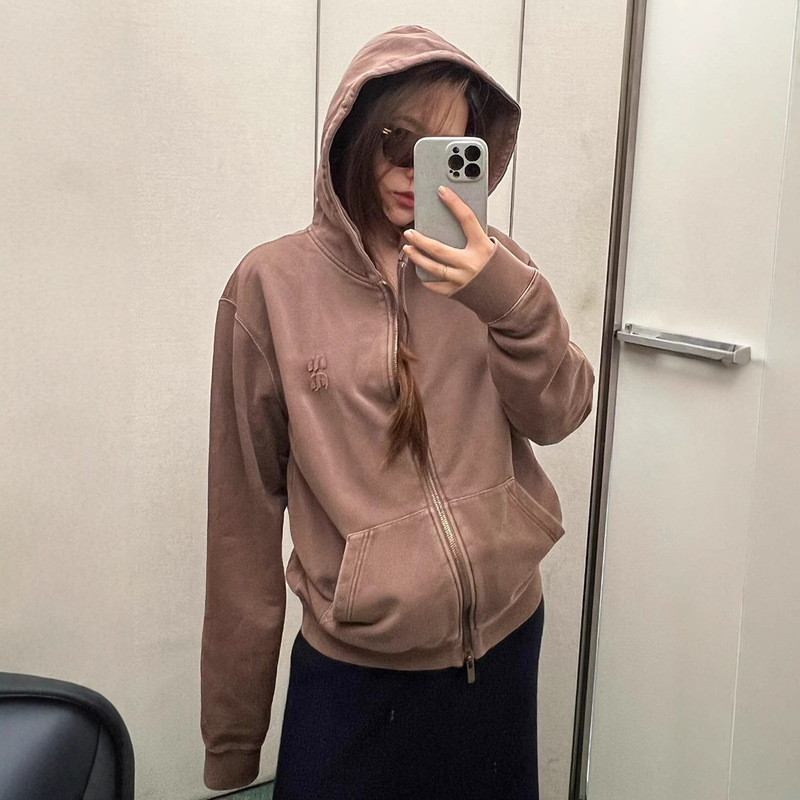 MM Cocoa Brown Men's and Women's Hooded Sweater Autumn and Winter Thickened Loose Mid-length Couple's Fashion Brand Coat Hoodie MM Cocoa Brown Men's and Women's Hooded Sweater Autumn and Winter Thickened Loose Mid-length Couple's Fashion Brand Coat Hoodie