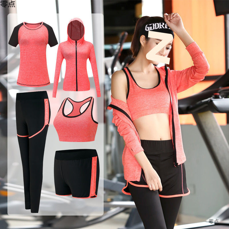 Running Sports Women's Suit Summer Outdoor Sports Short-Sleeved Beginner Yoga Clothing Quick-Drying Slimming Morning Running Running Clothing