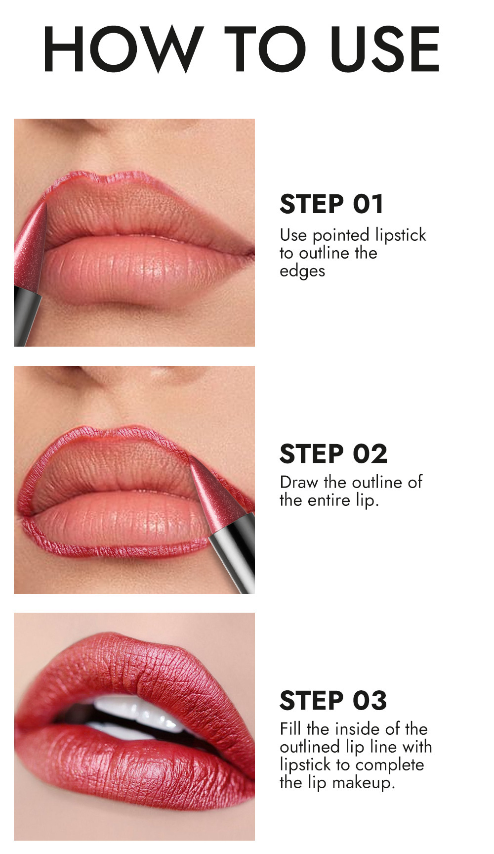 YOUNG VISION 6-color pointed-tip fine Sparkling Lipstick, multi-purpose facial pearlescent lipstick, Lip line, eyeshadow, eyeliner undefined