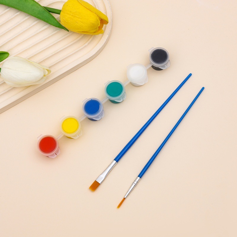 メーカーは子供用アクリルペイント12色6結合学生アート絵画着色石膏人形ペイントストリップを供給しています|undefined