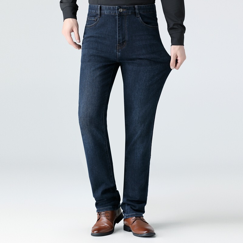 Zheng Brand High-end Straight Casual Pants for Middle-aged and Elderly Dads Spring and Autumn Fashion All-match Men's Pants Cotton Jeans