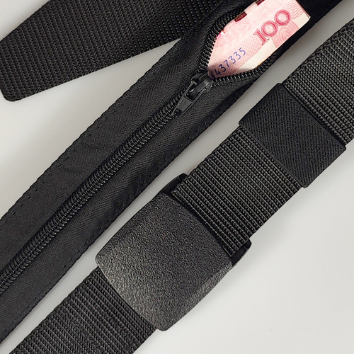 Cross-border hot selling outdoor money hiding belt men and women tactical belt sports safety labor protection wallet nylon belt