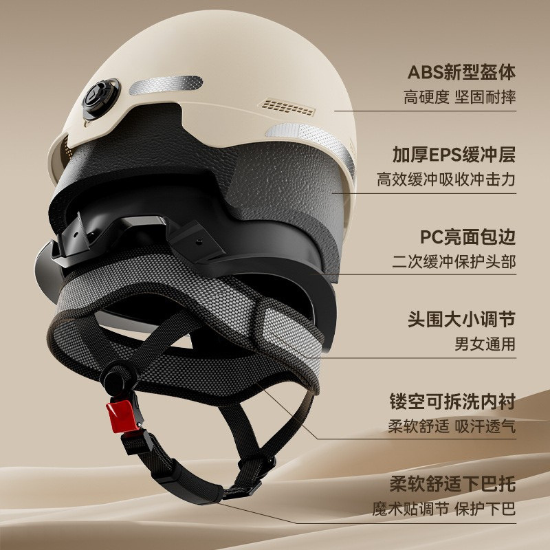 New National Standard 3C Certified Electric Vehicle Battery Bike Helmet Motorcycle Men's Protective All-Season Universal Safety Helmet