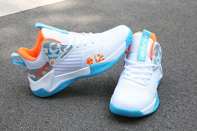 Primavera e outono novos sapatos de basquete masculino alta superior tênis respirável casual elástico cross border correndo_voghion.com
