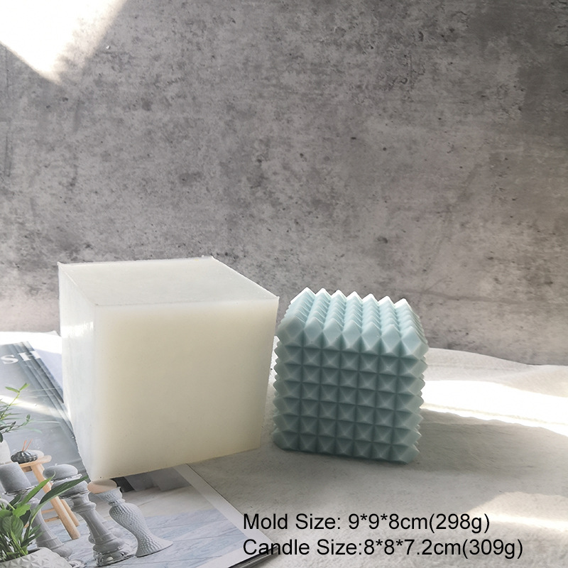 Transfronteriza geométrica BOLA MÁGICA vela molde de silicona diamante superficie bola polígono cubo aromaterapia vela molde al por mayor