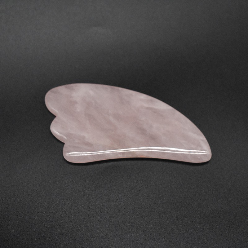 Herramientas faciales Guasha al por mayor, set de masajeador con rodillo de jade, masajeador natural de cristal rosa en forma de corazón. image 17