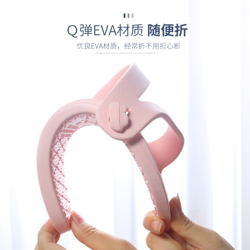 Portable travel slippers for women summer creative storage beach shoes bathroom non-slip travel removable flat slippers