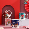 Jinbao Ceramic cup Office Guochao Water cup originality Cartoon Mug Souvenir  Chinese style glass gift