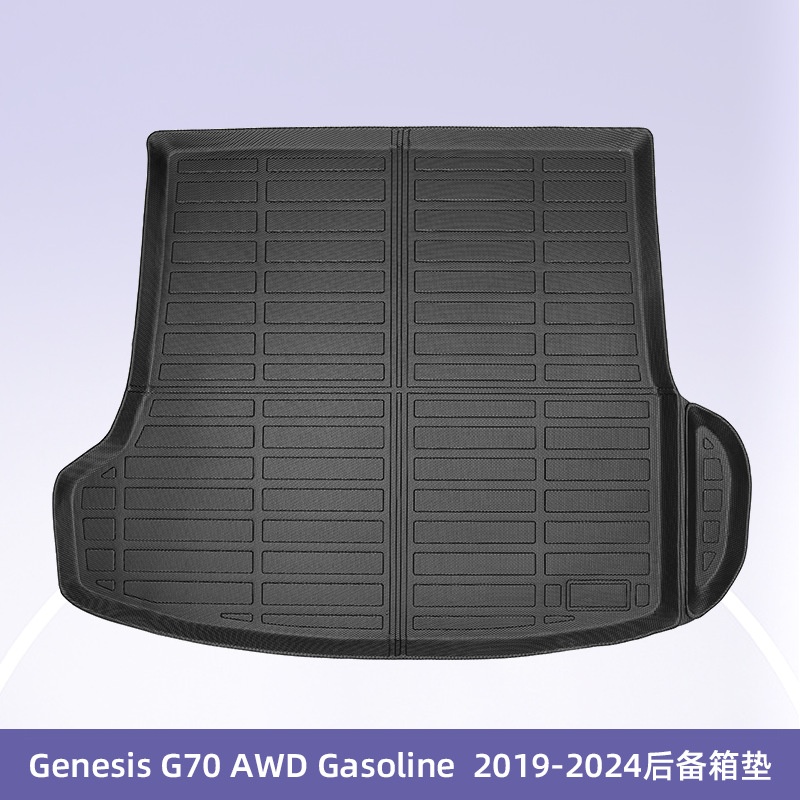 Europa para Genesis G70AWD 2019 - 2024 Combustible 3D todo el tiempo TPE almohadilla de pie de automóvil