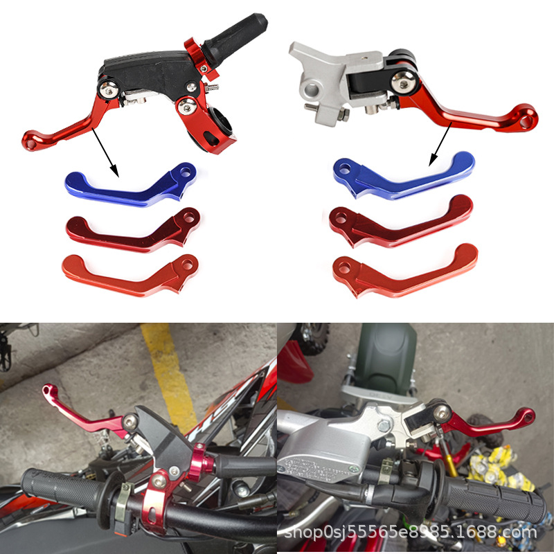 Universal Anti-Fall Folding Clutch Lever and Brake Lever for Off-Road Motorcycles, Modified Small Handlebar Clutch and Brake Parts