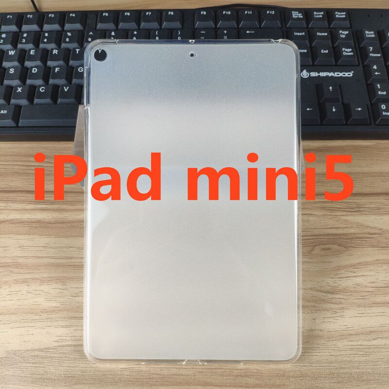 For ipad mini 12345 matte transparent/black flat protective cover TPU material ipad protective case