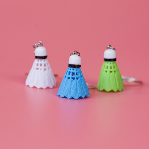 3.5cm badminton pendant, simulated badminton pendant, 6 colors, colorful badminton keychain DIY wholesale