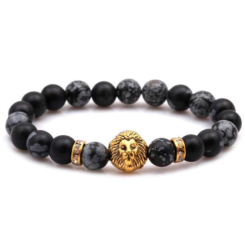 Amazon Aliexpress eBay India agate cuentas pulsera de cabeza de león, piedra de pino cuentas de cabeza de león pulsera de cabeza de Buda