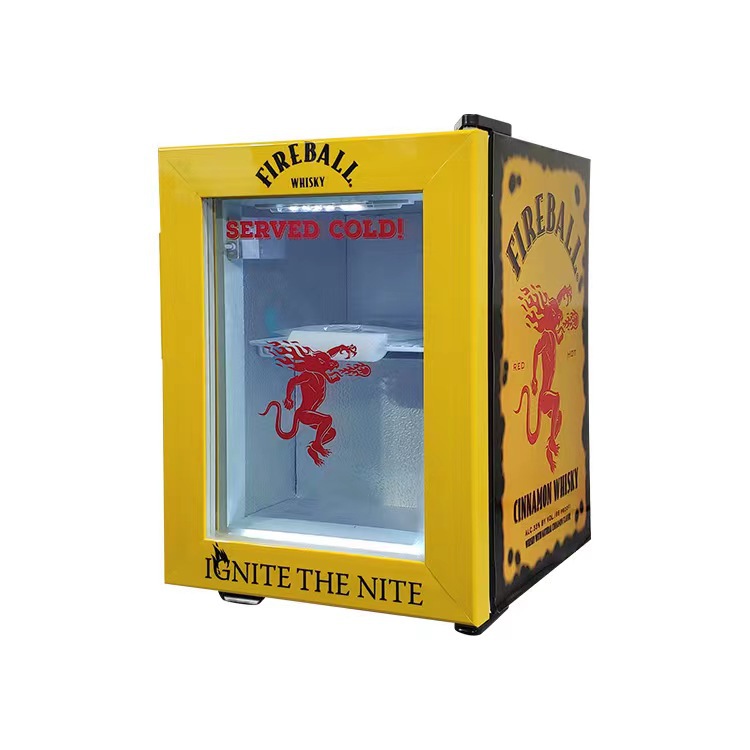 Pejer 21L puerta de vidrio refrigerador mini helado comercial helado con pantalla de bloqueo completo congelado mini refrigerador