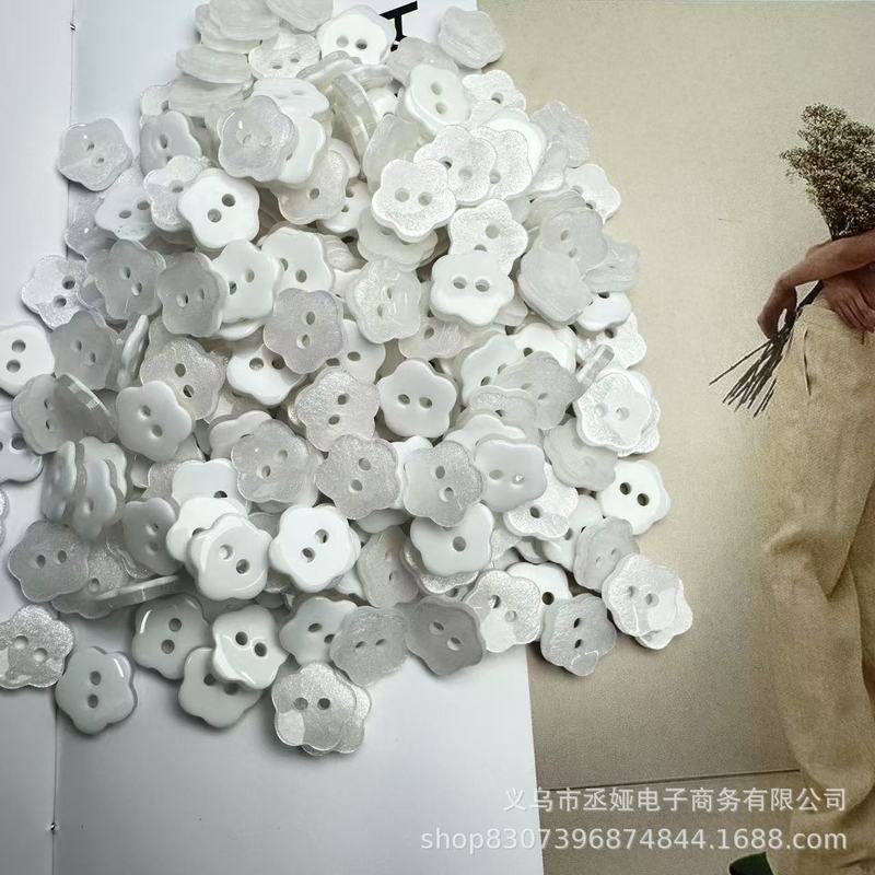 韩系奶油色纽扣盲盒混装ins风手账本装饰DIY娃衣配件串珠饰品纽扣|undefined