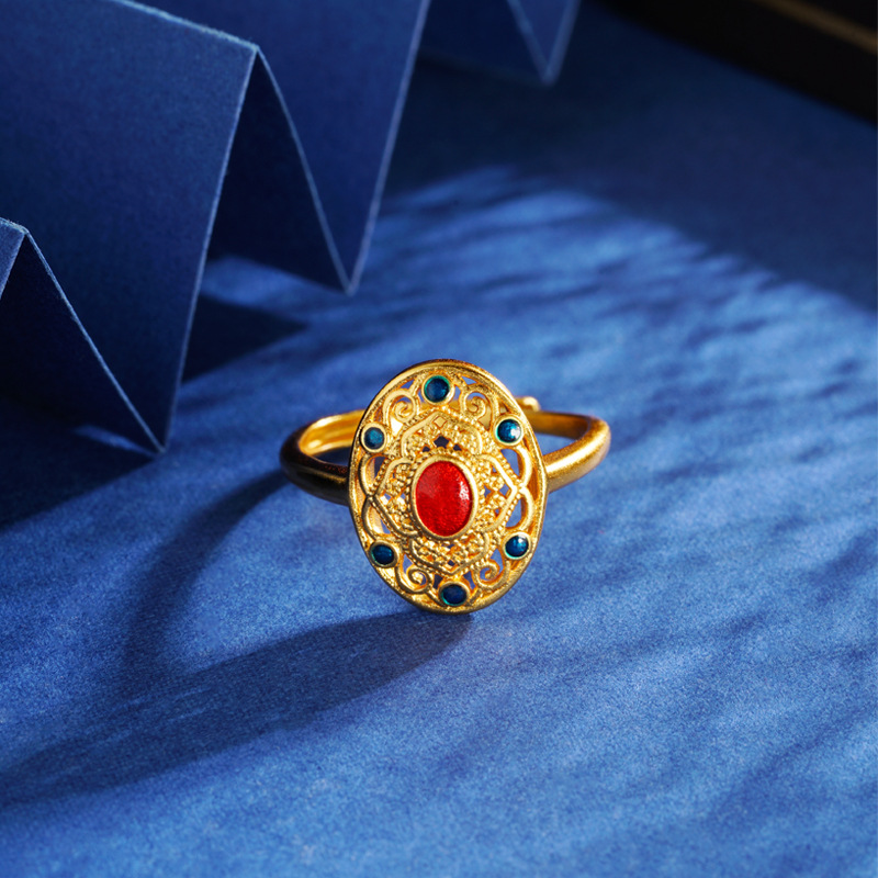 Anillo de goteo de aceite de corte de Vietnam Sha Jin no se desvanece, nuevo fabricante de joyería de boda china suministro directo