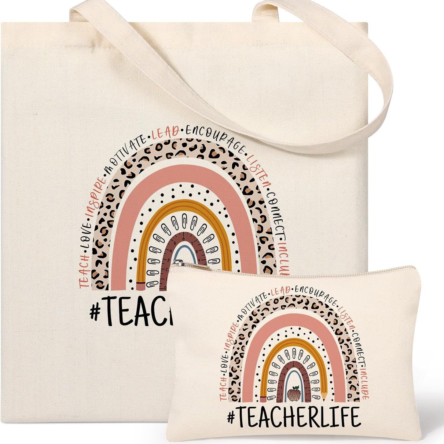 Bolso de lona explosivo transfronterizo de Amazon, juego de bolsa de cosméticos, regalo de agradecimiento para maestros