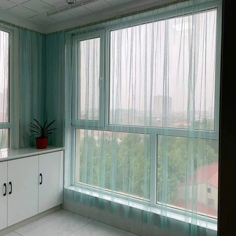 Прозрачная занавеска на балконе, светопроницаемая, но не прозрачная, кружевная занавеска, волшебная лента без сверления, самоклеящаяся эркерная, гостиная, полузатемнение, простая.