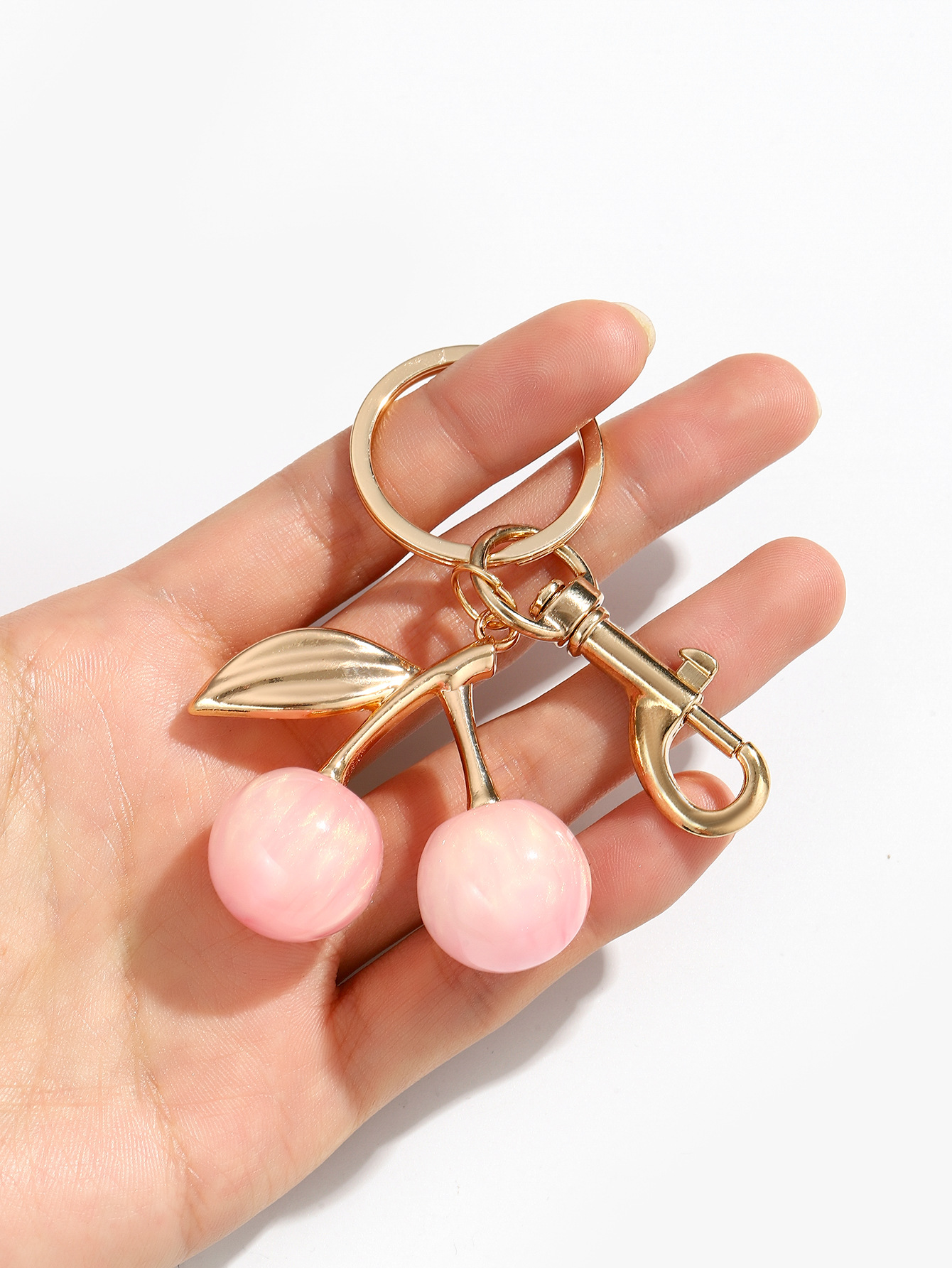 34g Weight Keychain Classification 1 Piece Quantity Daily Occasion Resin Material Cherry Pattern Unisex Gender Cute Style Cute Cherry Resin Unisex Keychain 3