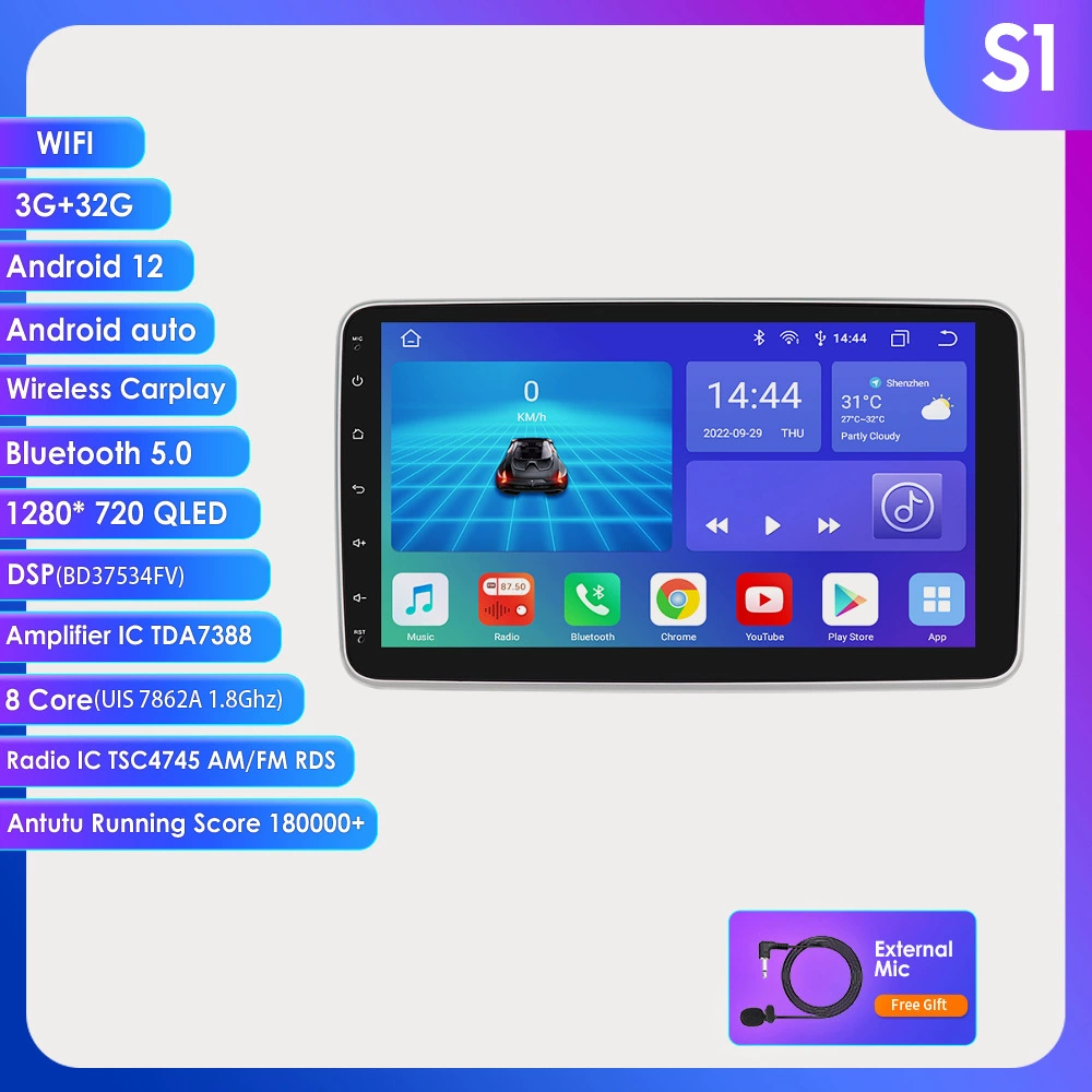 Universal detachable rotating screen for navigator, 10.1 inch