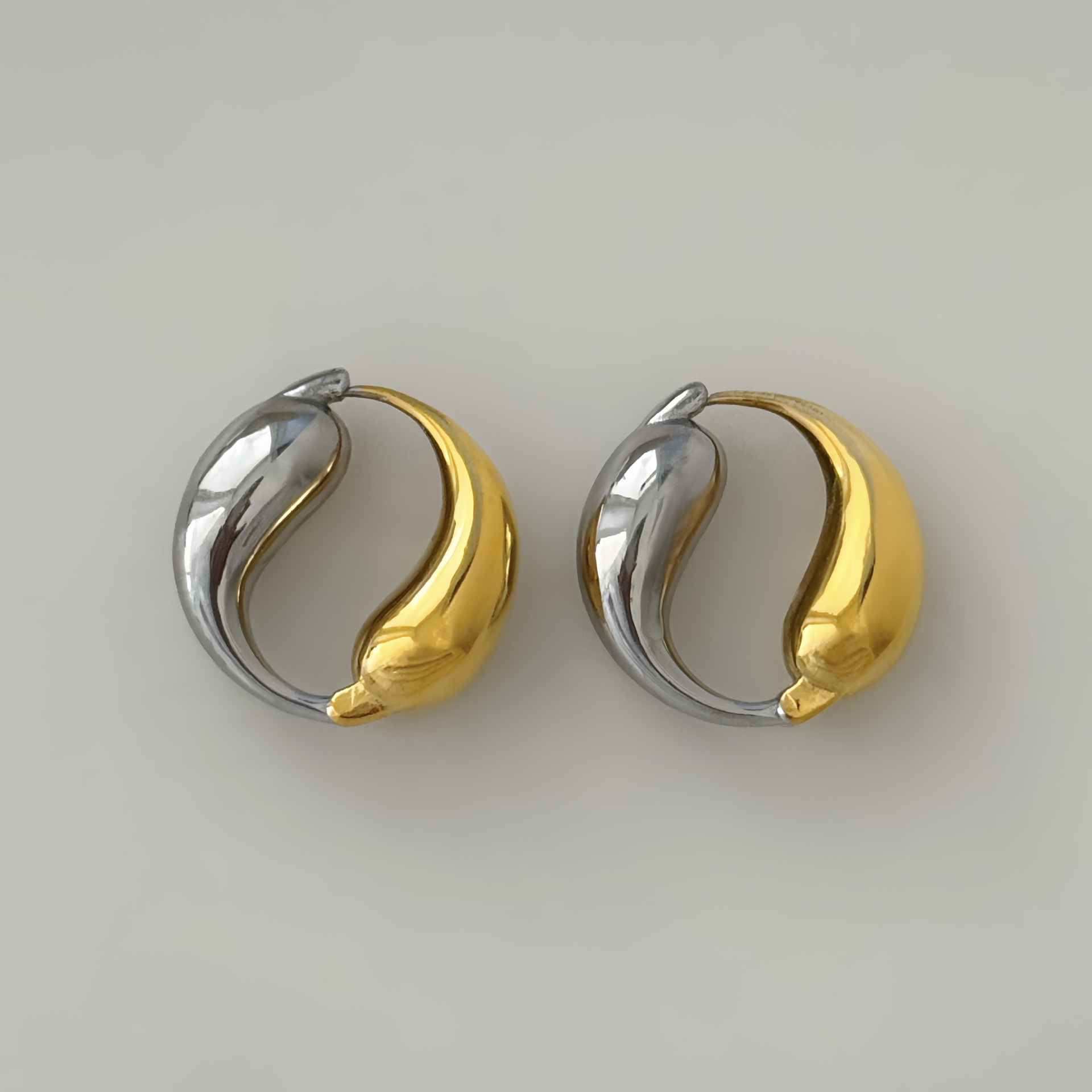 Geometric Pattern 1 Pair Retro Geometric Plating Titanium Steel Earrings