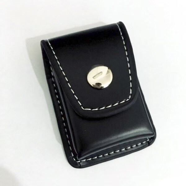 Kerosene Lighter Special Leather Case Universal Black Leather Case Lighter Protective Case Accessories Smoking Set Wholesale