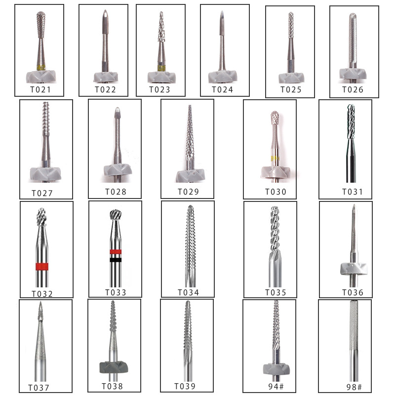 Clavo de acero de tungsteno ruso cabeza de molienda de uñas máquina de pulir removedor de uñas tratamiento frontal esférico exfoliante cabeza de molienda en stock