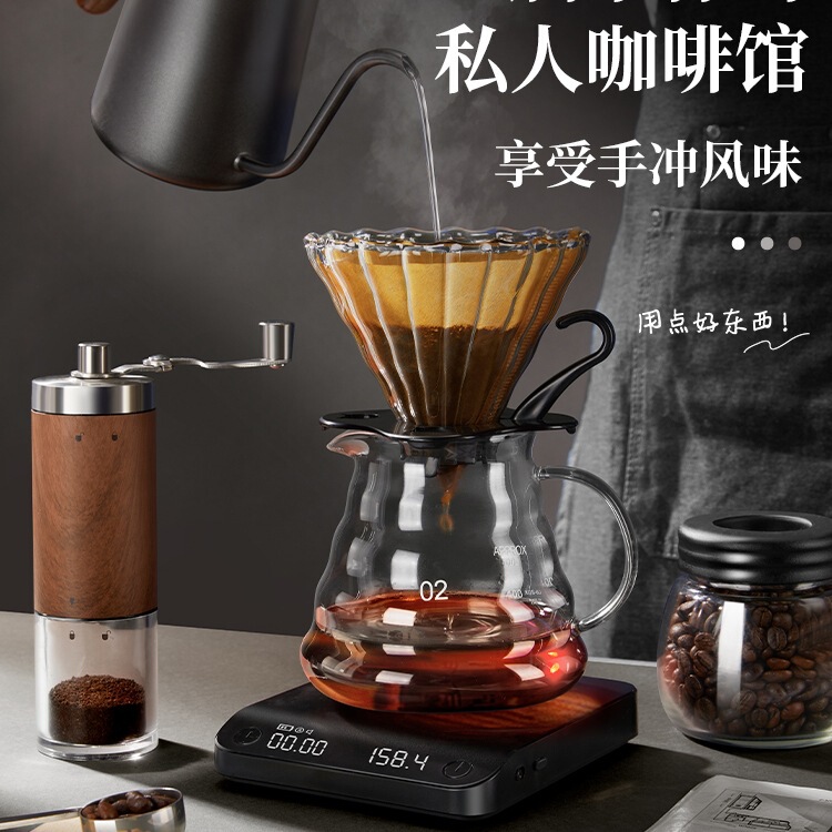 Hand Brewed Coffee Pot Set Hand-Cranked Household Small Portable Gift Box Grinder Complete Set of Hand Grinding Coffee Machine Hand Brewed Coffee Pot Set Hand-Cranked Household Small Portable Gift Box Grinder Complete Set of Hand Grinding Coffee Machine
