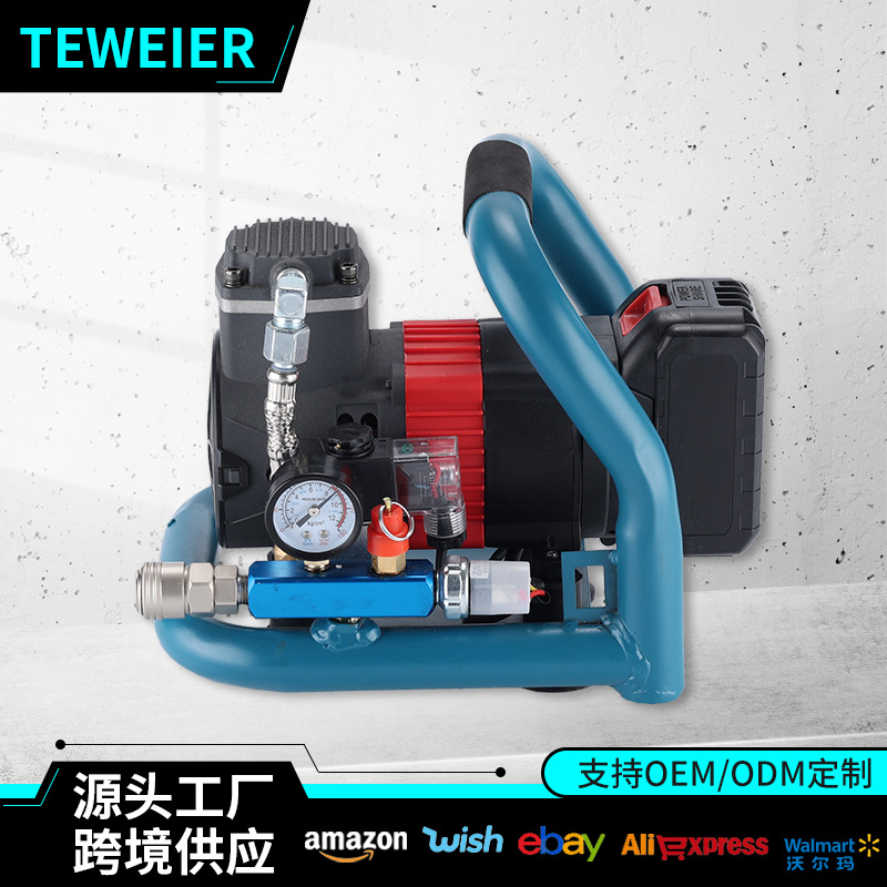 Compresor de aire multifuncional doméstico de alta potencia transfronterizo, compresor de aire portátil sin escobillas de batería de litio inalámbrico de comercio exterior