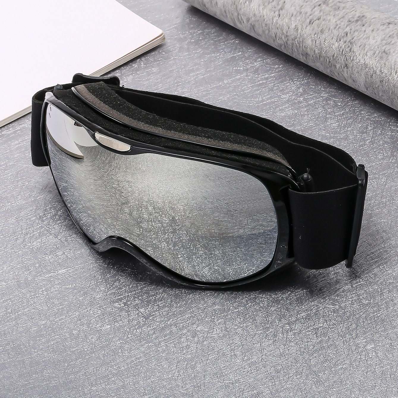 Children's colorful coated anti fog mountain skiing with mirror bag, outdoor windproof sand and snow goggles_voghion.com