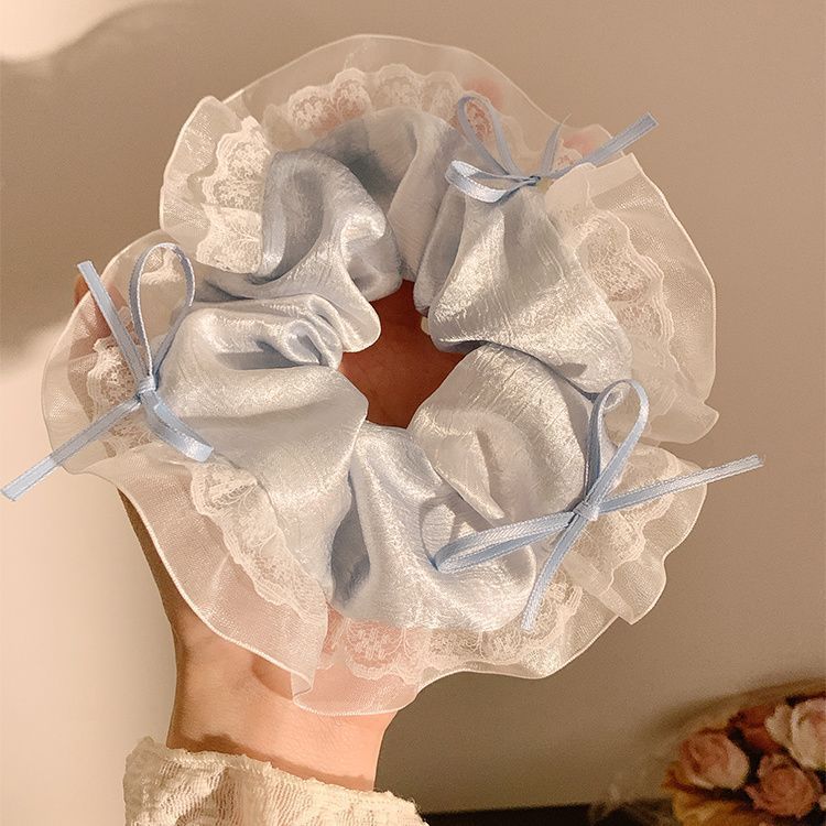 Primavera y verano coreanos, anillo de cabello de intestino grueso, nuevo tipo de cabello de cabello de cola de caballo, flor de bosque, cabello de sensación superior, adornos de cabello para mujeres