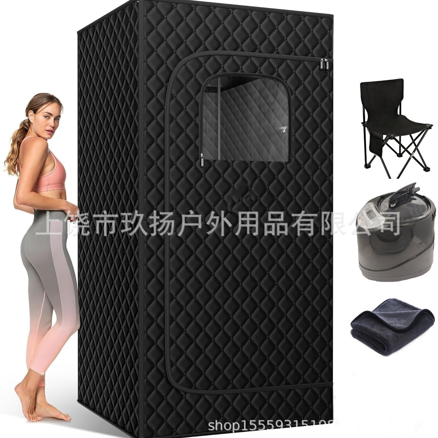 Sauna de vapor casera totalmente cerrada desmontable bañera de vapor portátil ventas calientes en Amazon