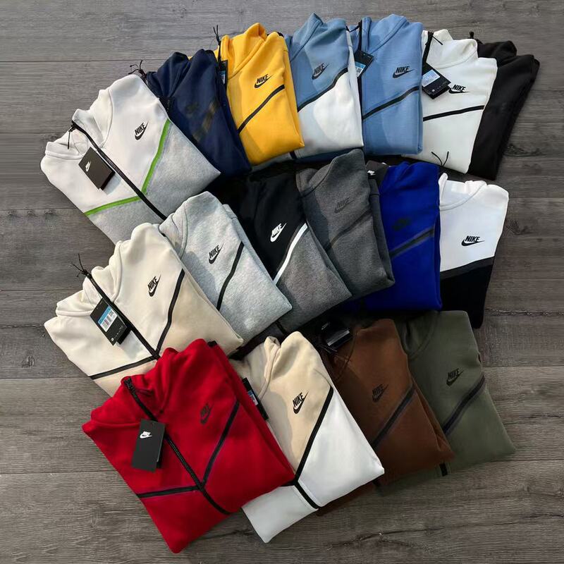 Cross-Border Spot Overseas Version Jacket Tech Fleece Windbreaker Casual Sports Hooded Top for Men and Women