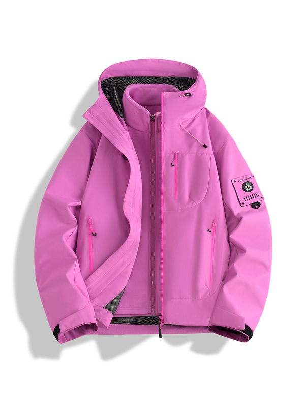 定制新款三合一冲锋衣外套防风防水情侣休闲户外登山服印logo刺绣|undefined