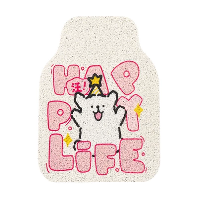 Avtomobil döşəmə paspasları – Dropshipping Cartoon Dopamine Car Floor - alphabet-puppy-silk-circle-5050cm-single-rear-row