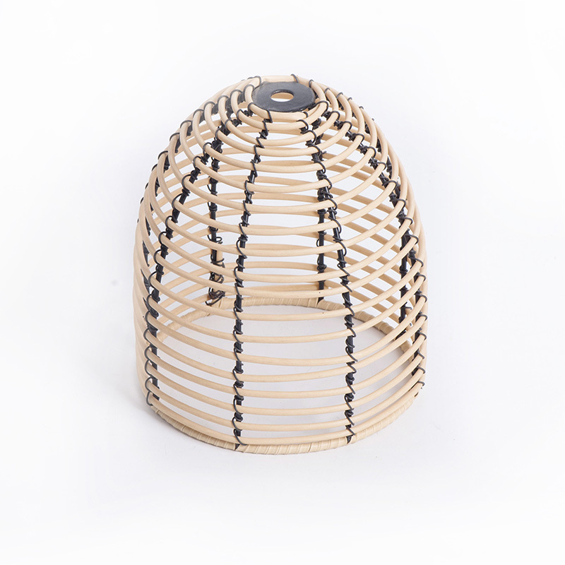 Lámpara de araña de ratán de plástico tejida a mano, pantalla de lámpara, restaurante de casa de familia, restaurante de olla caliente, estudio de cafetería, decoración de iluminación creativa