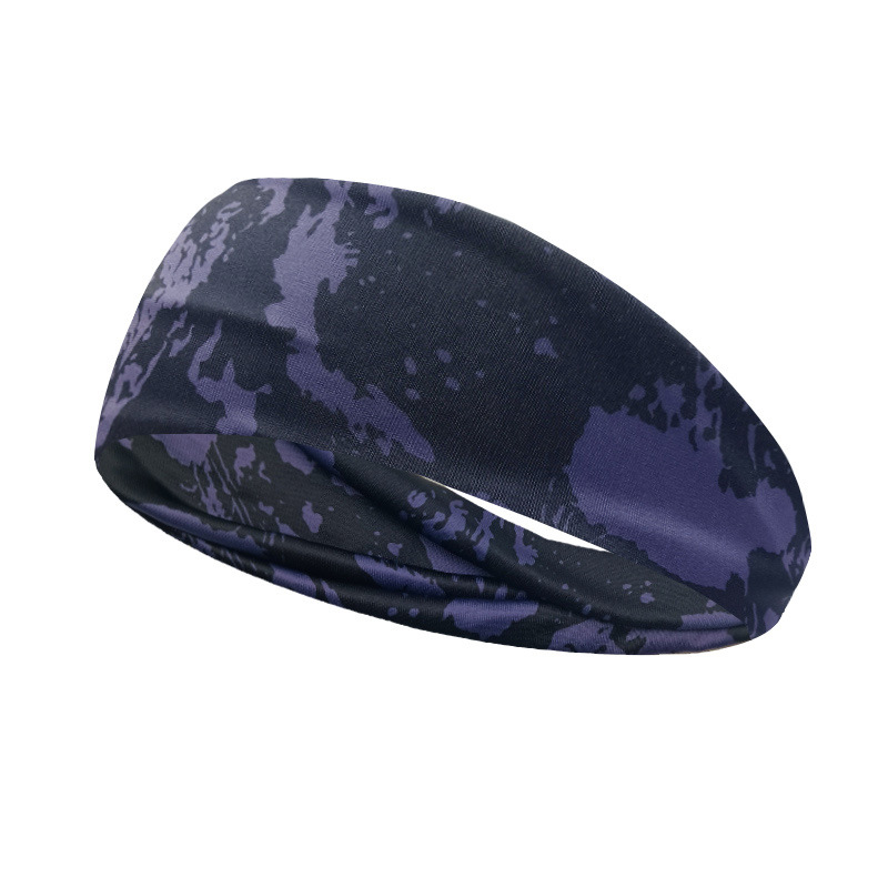 Transfronterizos de impresión de cabello deportivo para hombres mujeres fitness correr yoga antiperspirante pañuelo elástico ocio rayas de cabello cabeza