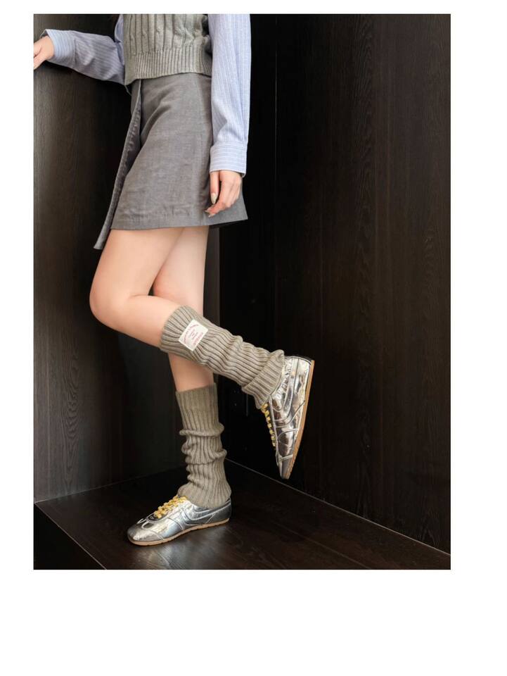 Giày sneaker nữ da thật cổ thấp dáng cổ điển buộc dây phối màu — Bạc, màu nâu, màu xanh lá cây, màu đỏ chi tiết 27