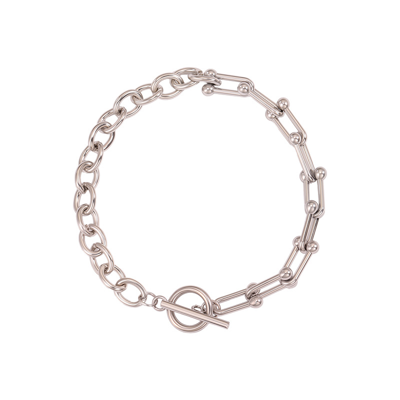 Pulsera de acero de titanio para mujer, sentido de alta gama, pulsera retro europea y americana que no se desvanece, oro de arena, apertura, circón, joyería de pulsera de acero inoxidable image 50