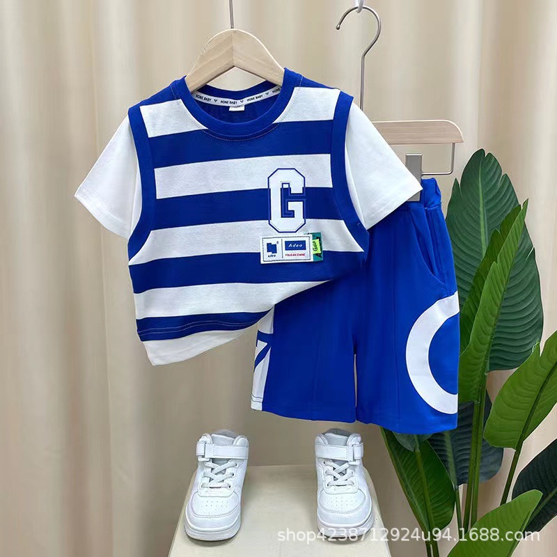 Boys Summer Short Sleeve POLO Shirt Suit...